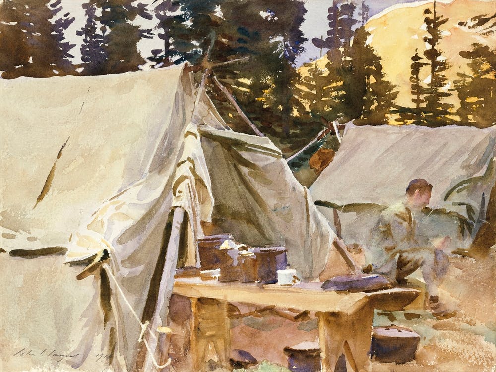 Camp At Lake O Hara (1916), John Singer Sargent