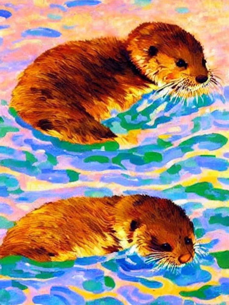 Loutre De Rivière Inspiré De Matisse