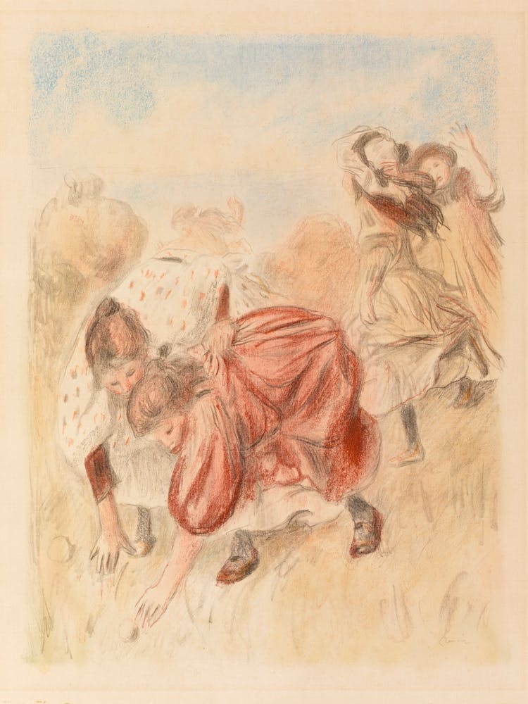 Children Playing Ball, Pierre Auguste Renoir 2
