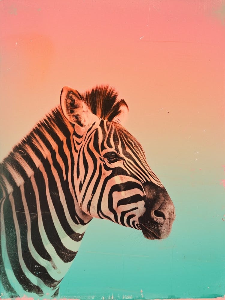 Zebra Polaroid Inspired
