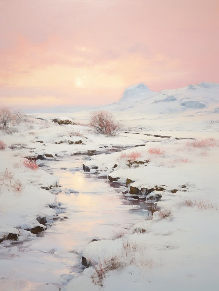 Dreamy Winter Painting Iceland 1