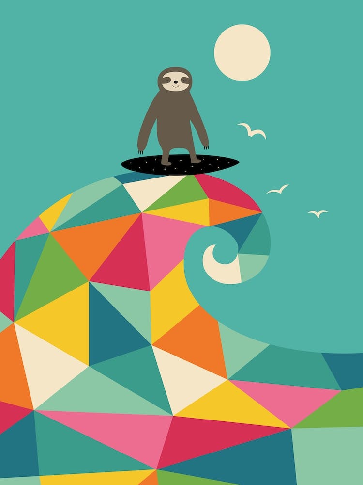 Surfs Up Nursery kids art print