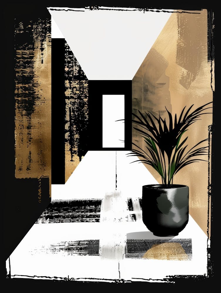 Black And Gold Canvas Print 8