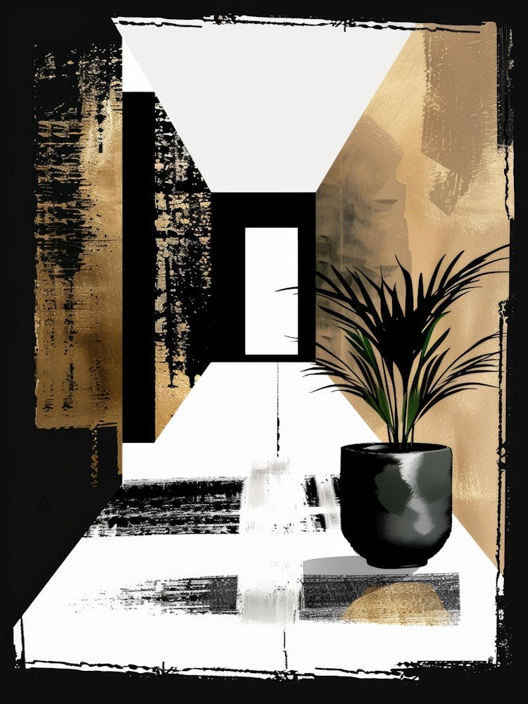 Black And Gold Canvas Print 8