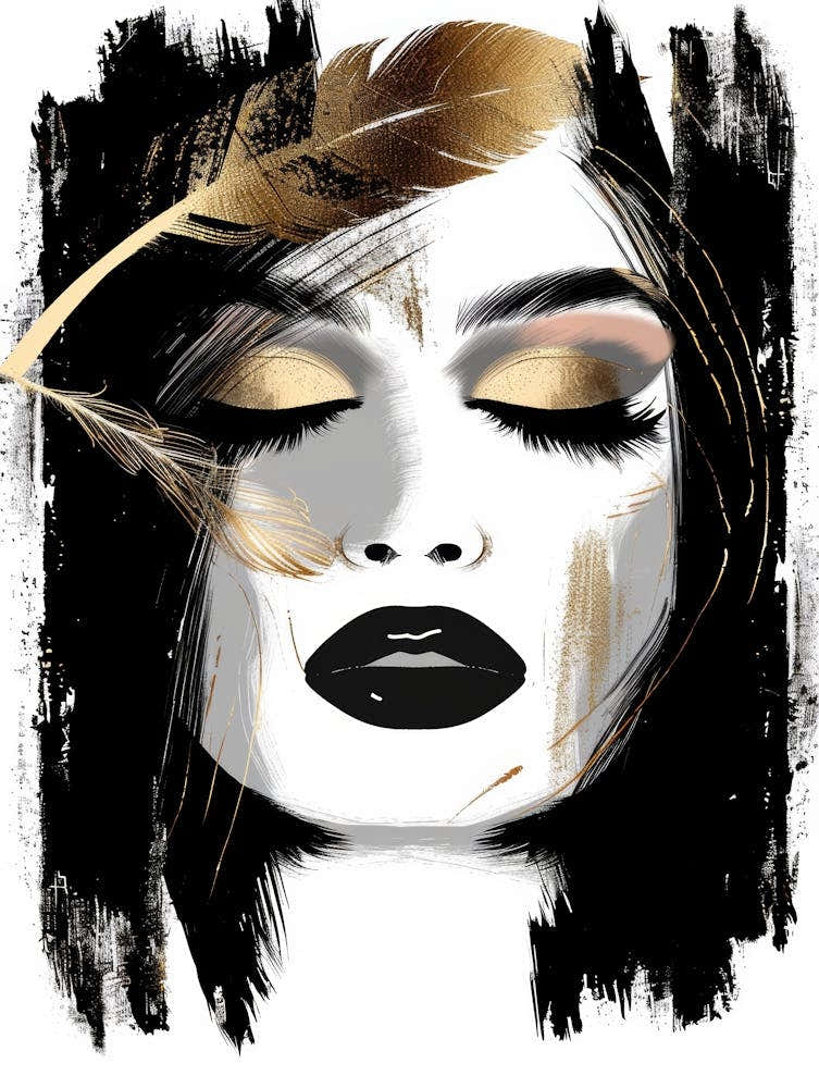 Gold Feathered Woman