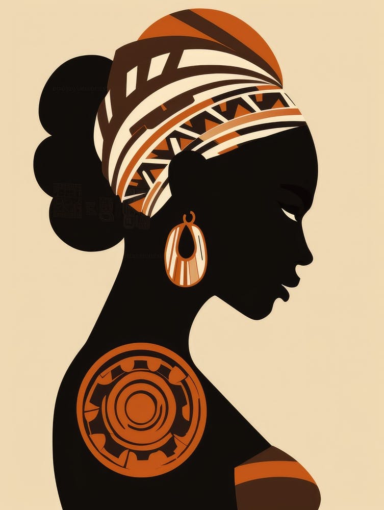 African Woman Silhouette 1