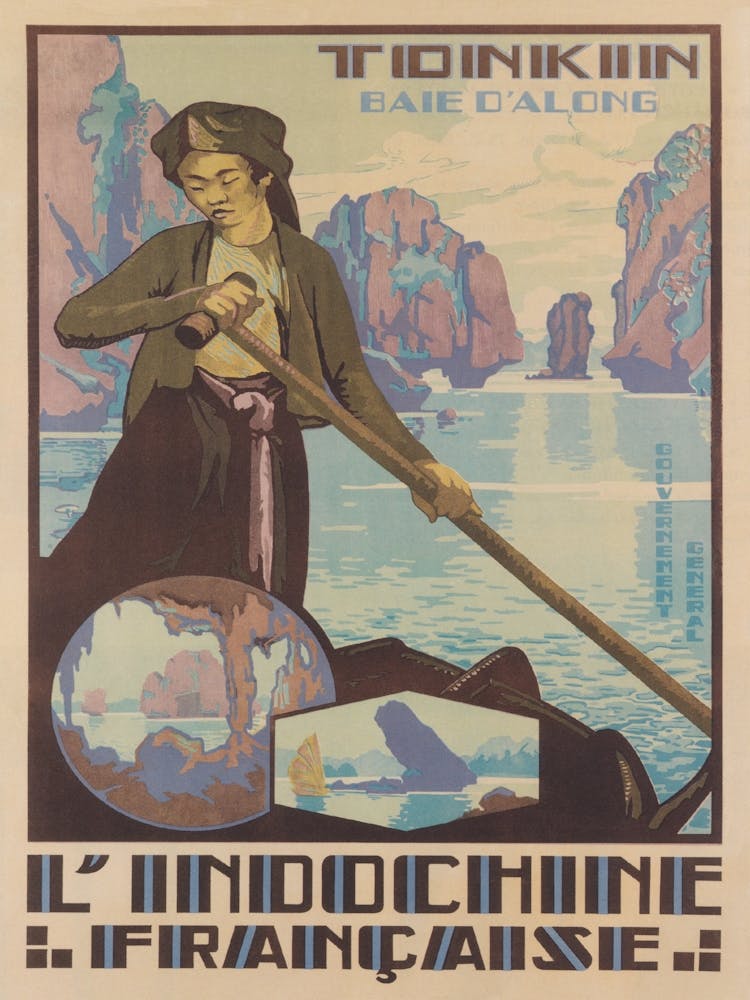 Indochine Vintage Travel Poster
