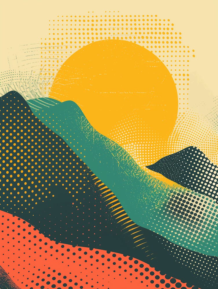 Abstract Mountain Landscape