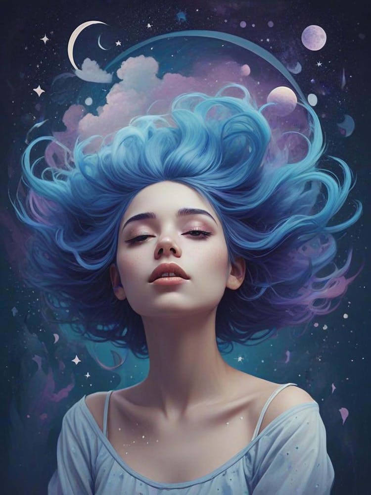 Blue Haired Girl Dreamscape (3)