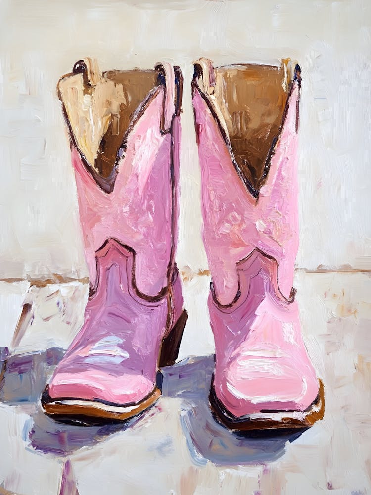 Pink Cowboy Boots 12