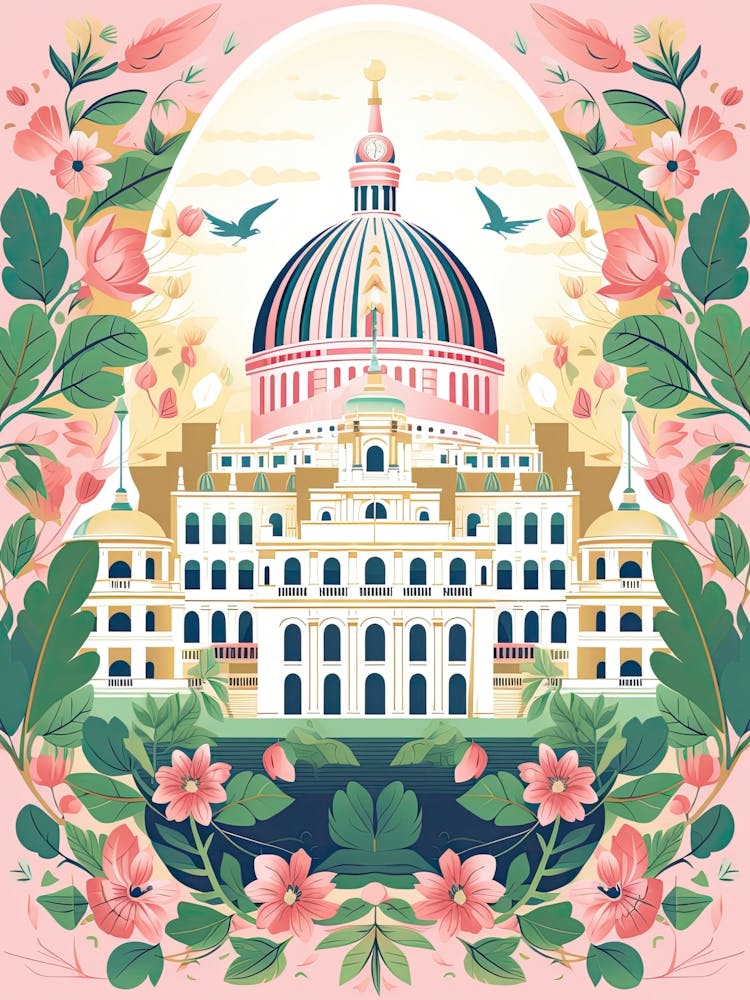 The National Congress Of Brazil   Brasília, Brazil   Cute Botanical Illustration Travel 0