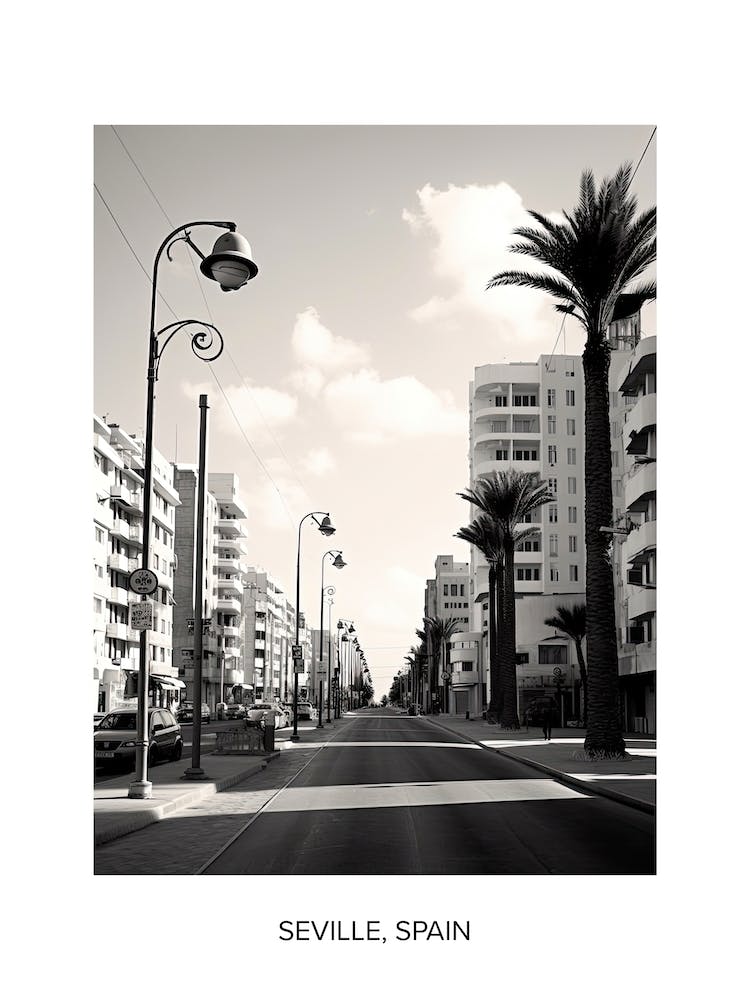 Poster Of Tel Aviv, Israel, Photography In Black And White 3