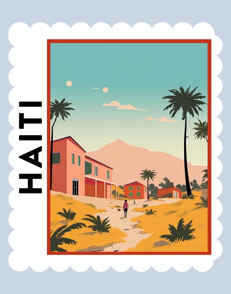 Haiti Travel Stamp Poster