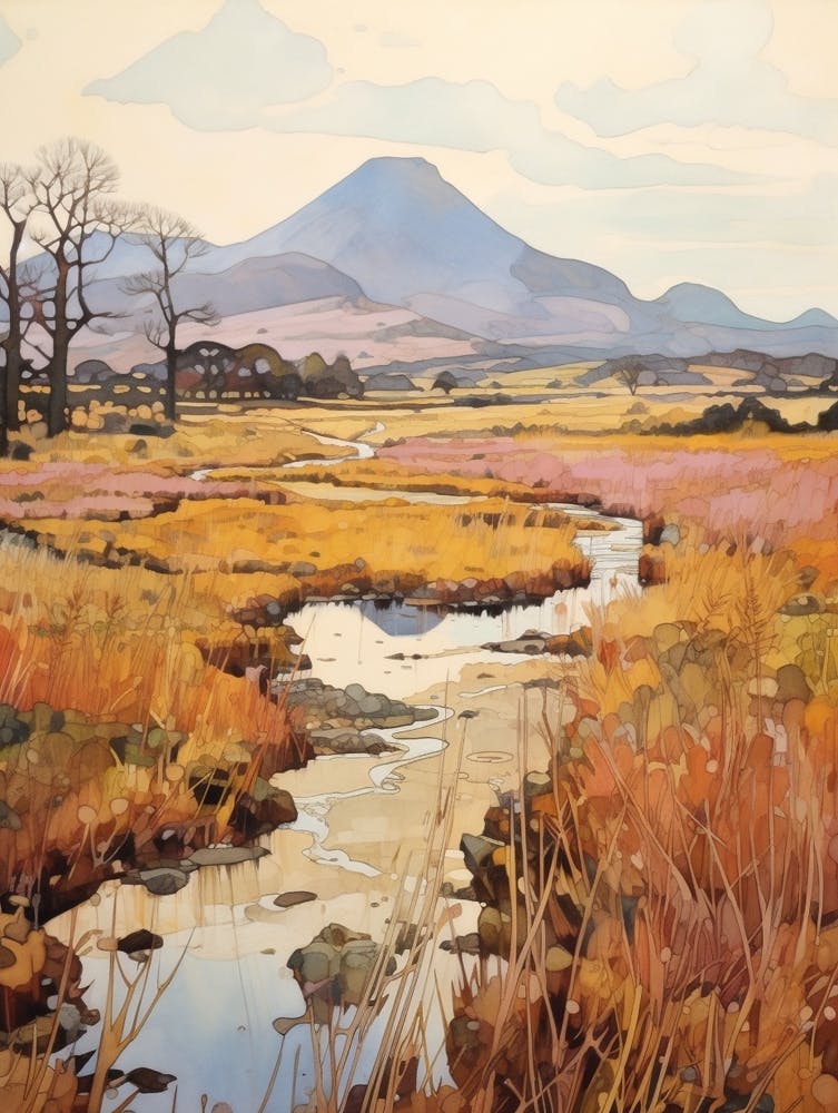 Autumn National Park Painting Killarney National Park Ireland 5