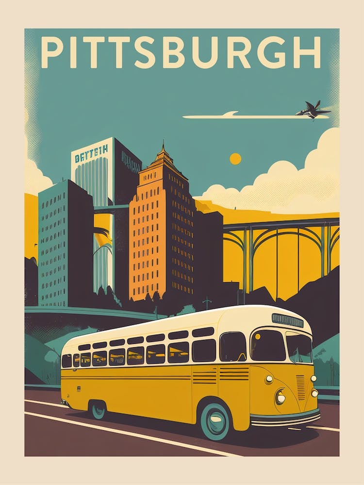 Pittsburgh Vintage-Reiseplakat