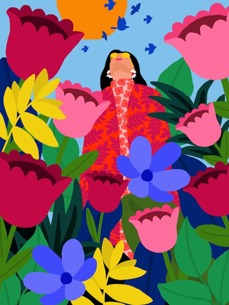 Surrounded By Flowers