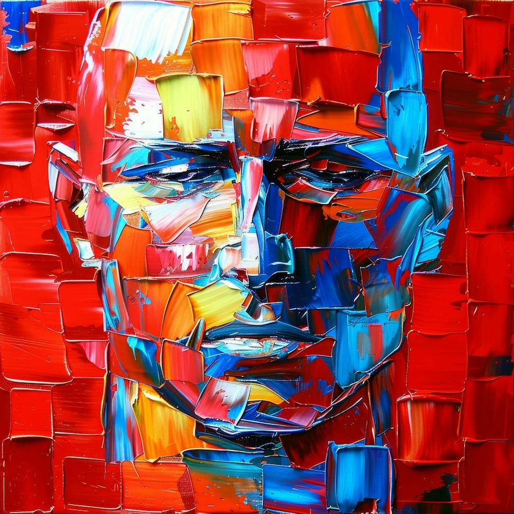 Abstract Of A Man'S Face