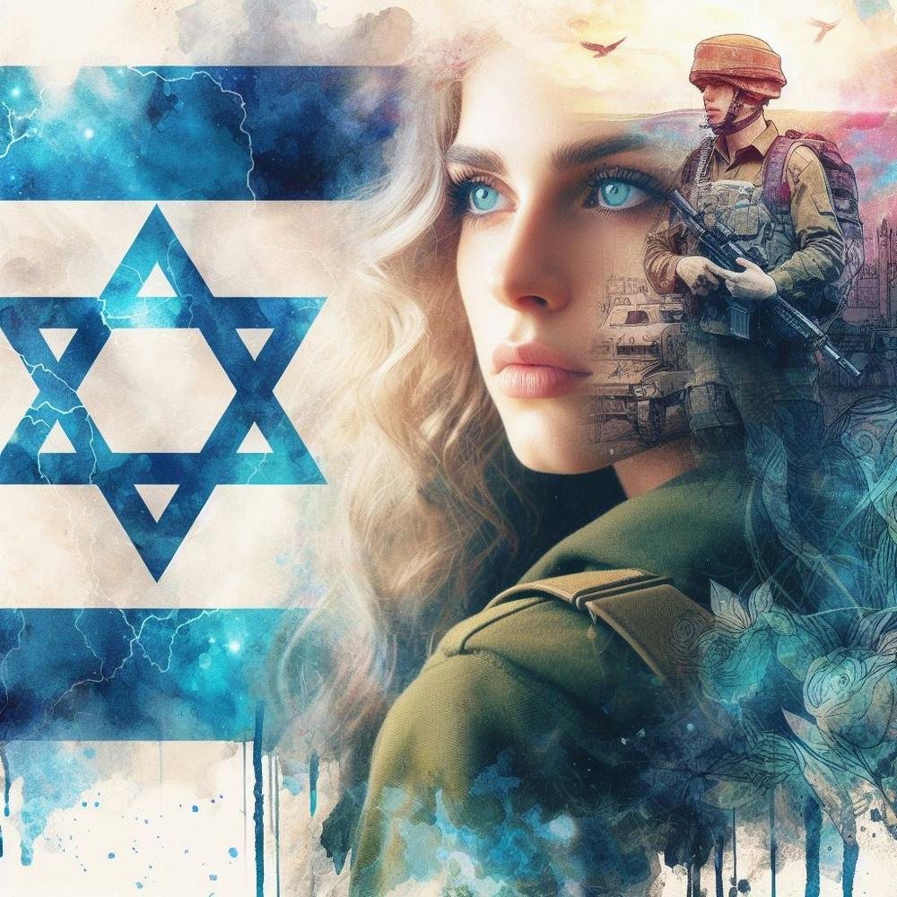 Israeli Girl With Israeli Flag