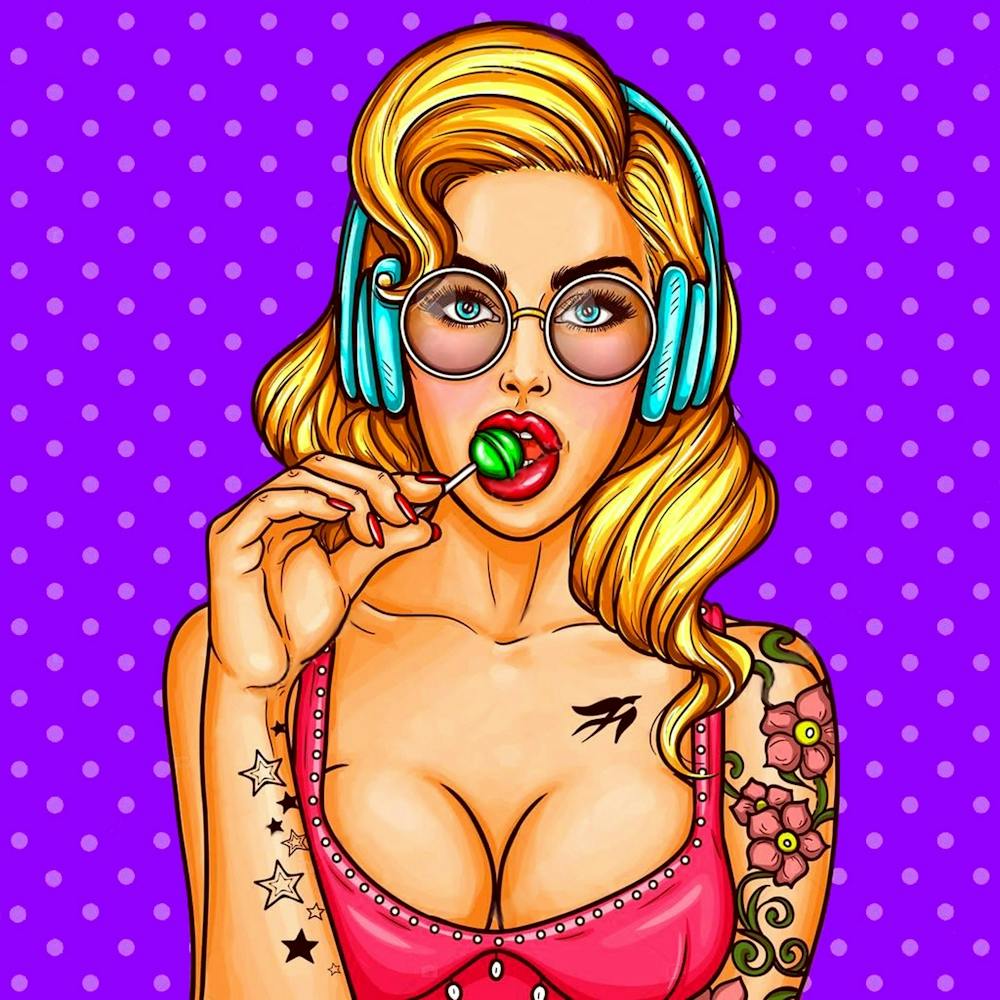 Pop Art Lolly Pop Girl