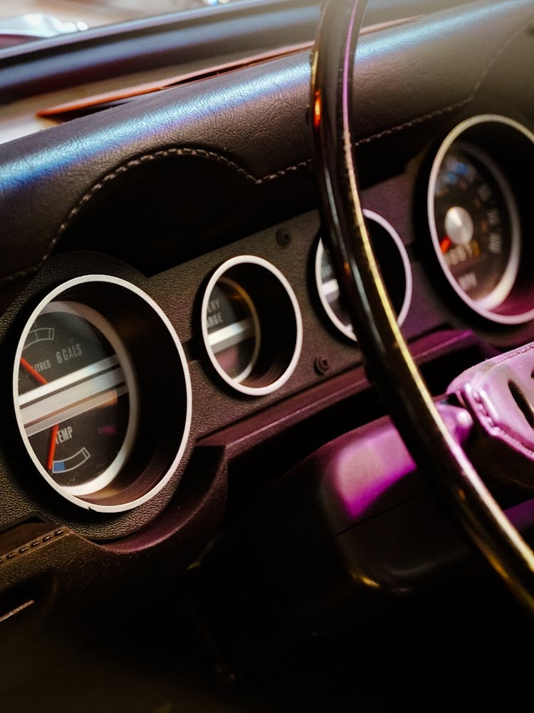 Vintage Sports Car Dashboard