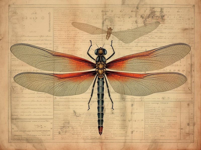 Dragonfly Vintage Newspaper 2