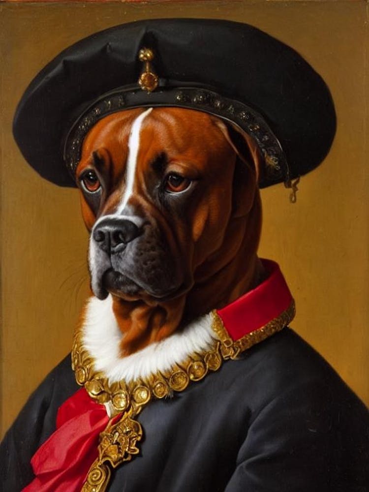 Peinture à l'Huile Portrait Renaissance Boxer