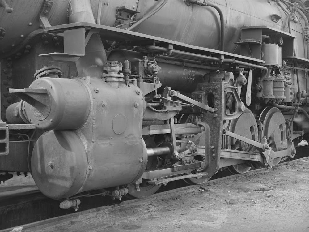 Details Of Engine In The Yard At Big Spring, Texas By Russell Lee