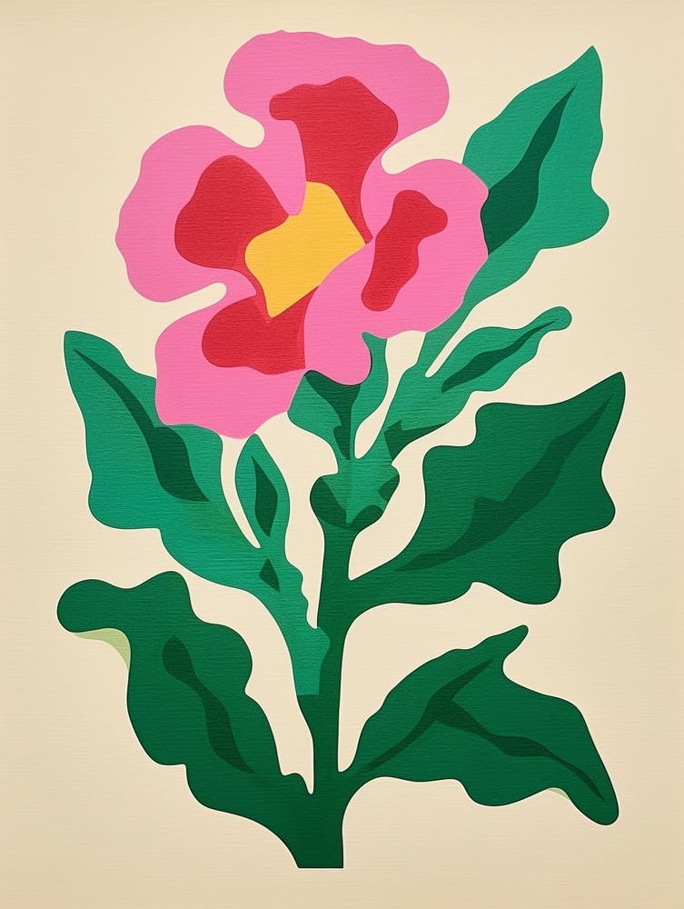 Cut Out Style Flower Art Gladiolus
