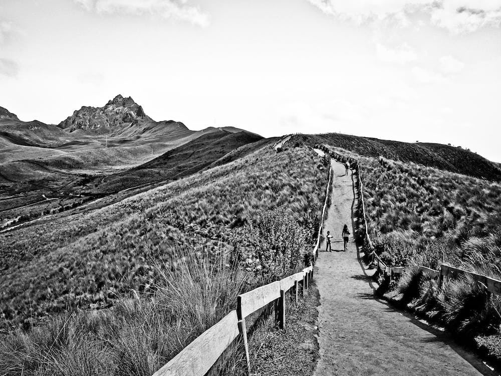 Ecuador Walking Trail Bw