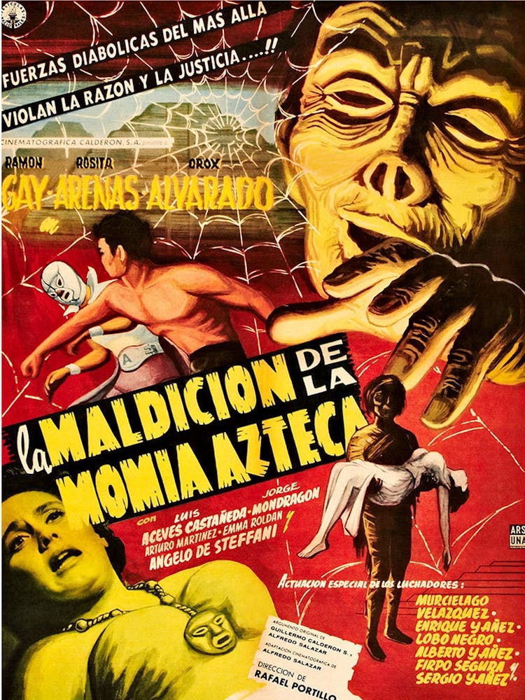 Curse Of The Aztec Mummy 1957 Mexican Movie Poster