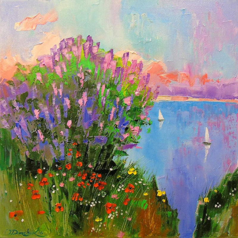 By the river