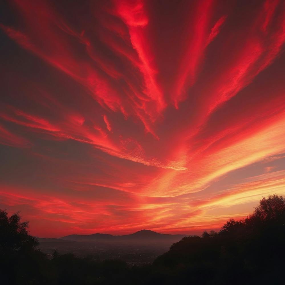 Sunset Over Mountains 1