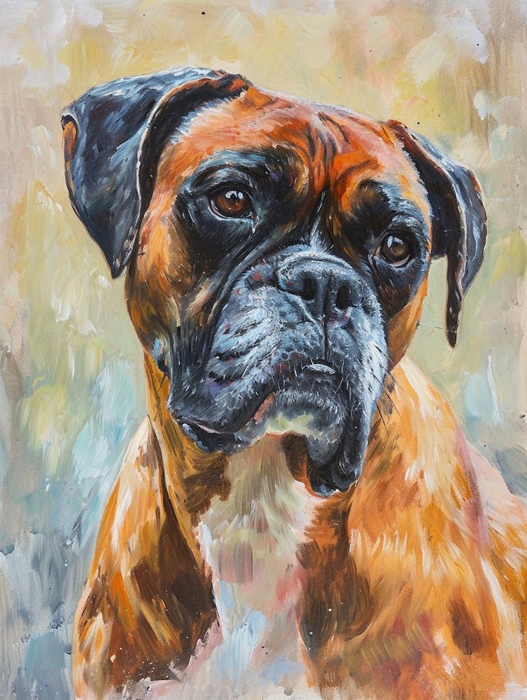 Boxer Acrylic Painting 3