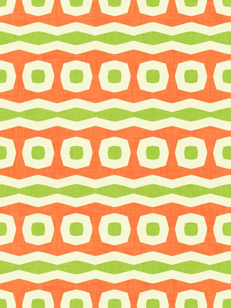 Modern Geometric Waves In Citrus Grove