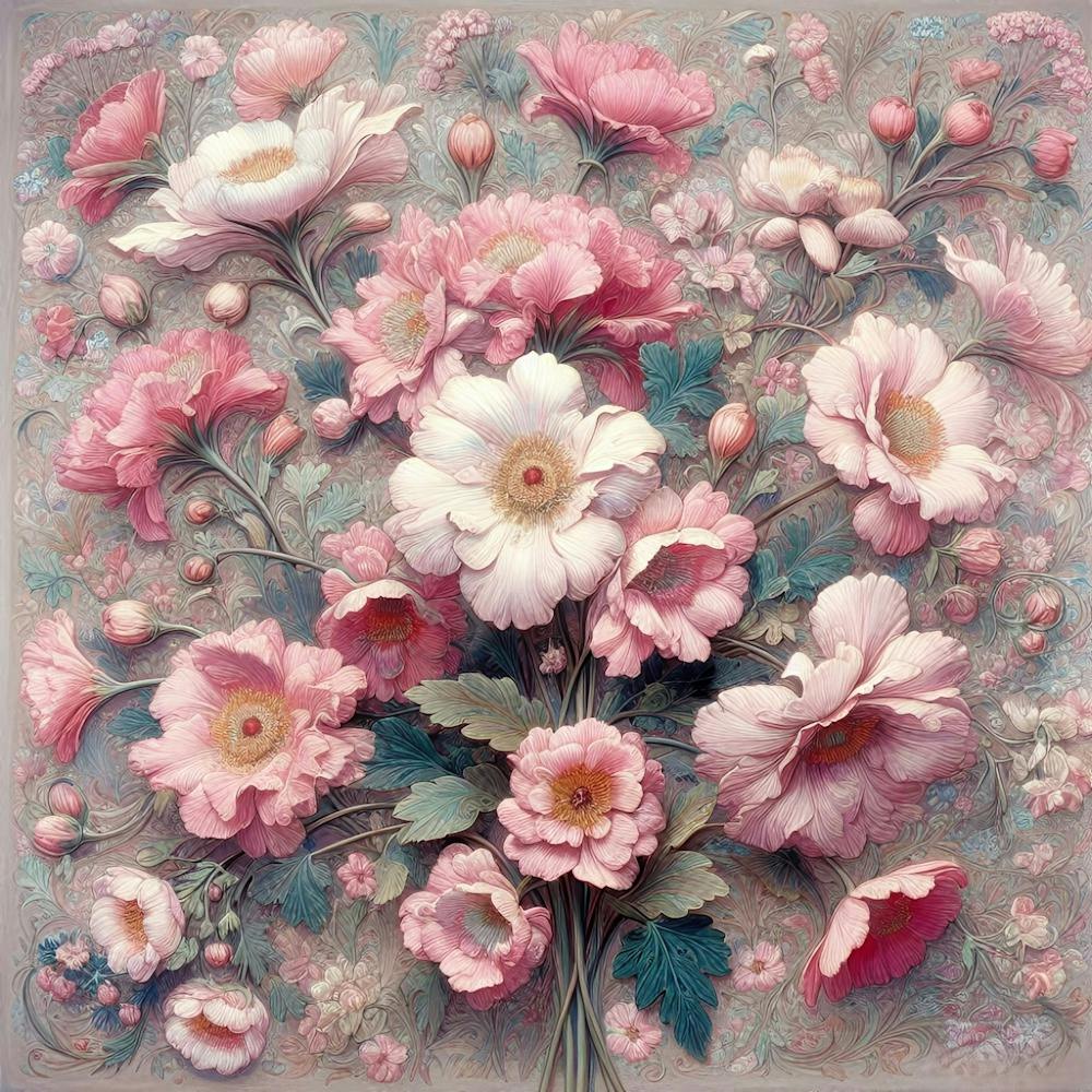 Pink Flowers In A Vase