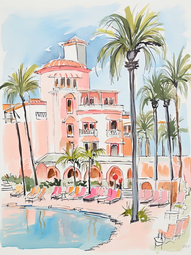 The Ritz Carlton Bacara, Santa Barbara   Santa Barbara, California   Resort Storybook Illustration 7