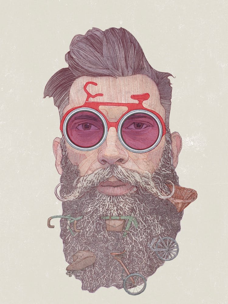 Hipster Dude Poster