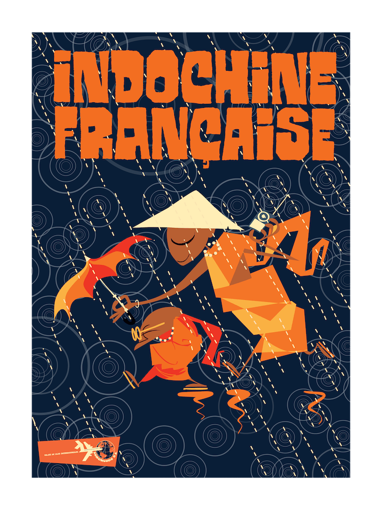 Vintage Travel - Fly Aeromundo Indochina