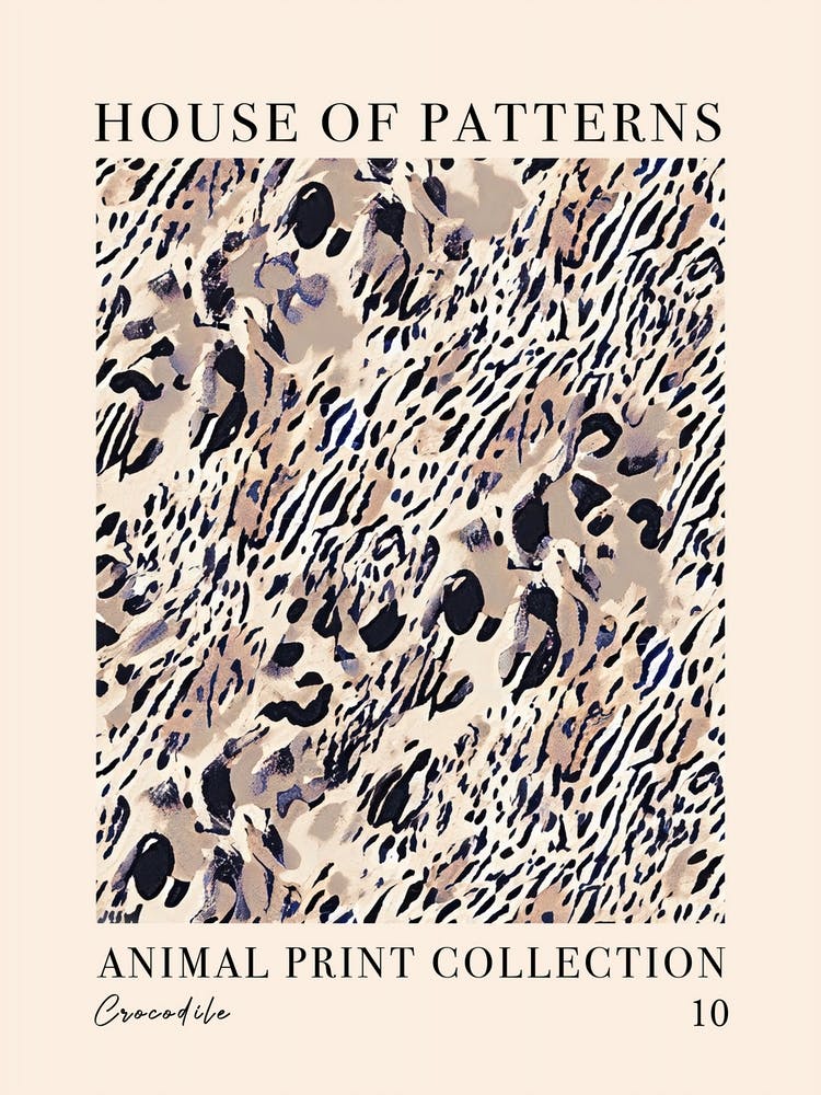 House Of Patterns Crocodile Animal Print Pattern 6