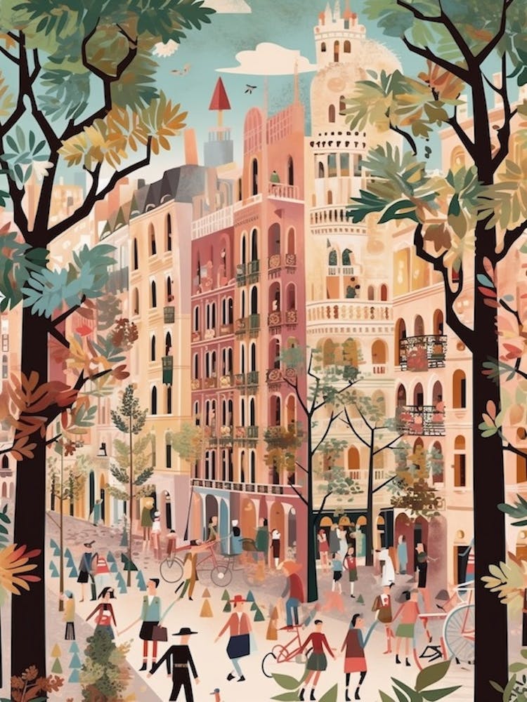 The La Rambla Barcelona Spain