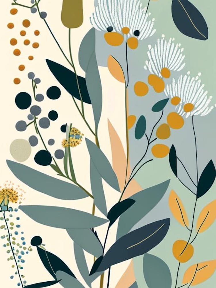 Wild Quinine Wildflower Modern Muted Colours 1