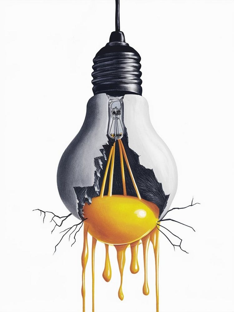 Egg In A Light Bulb