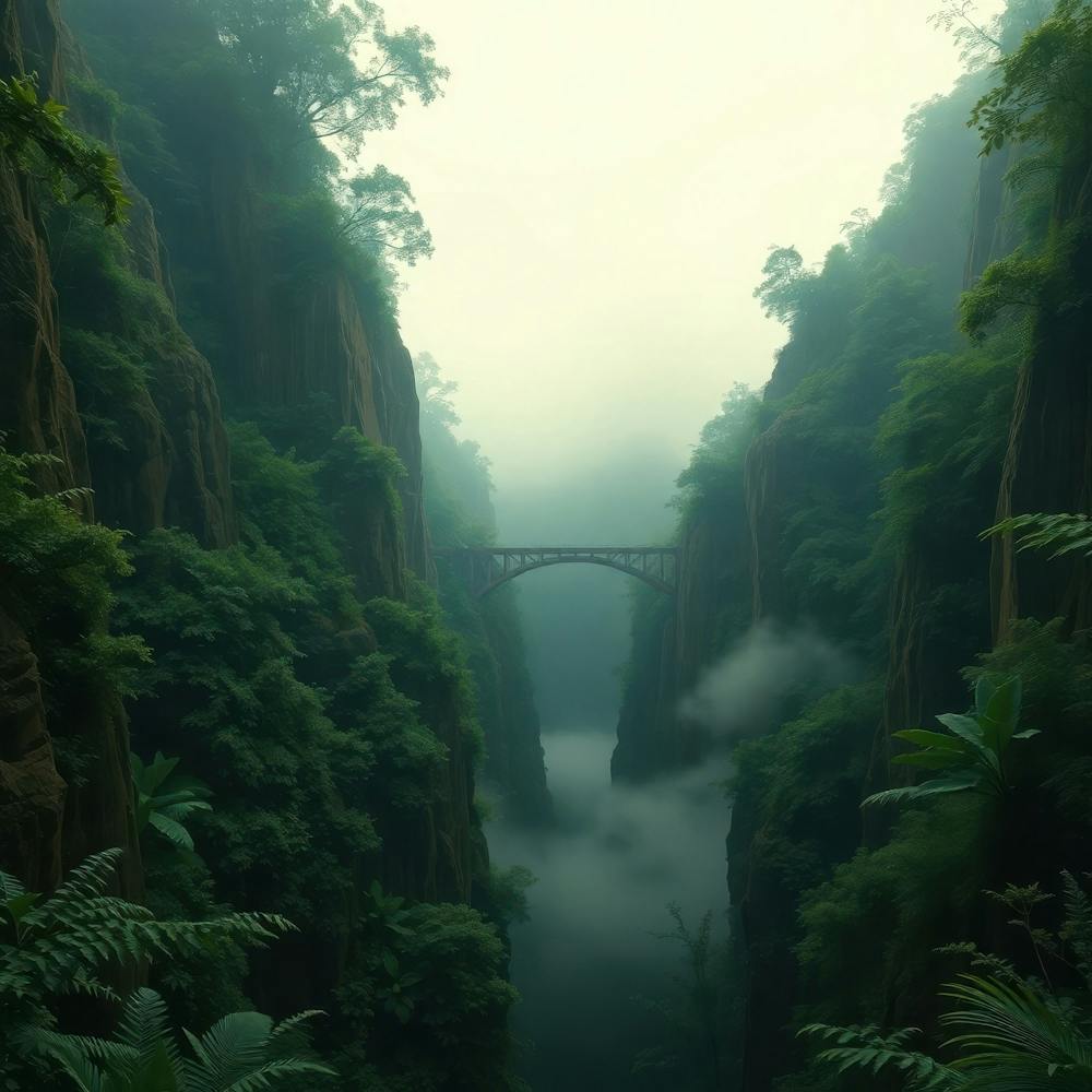 Bridge In A Gorge