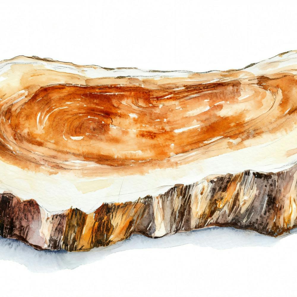Tree Slice Watercolor Painting