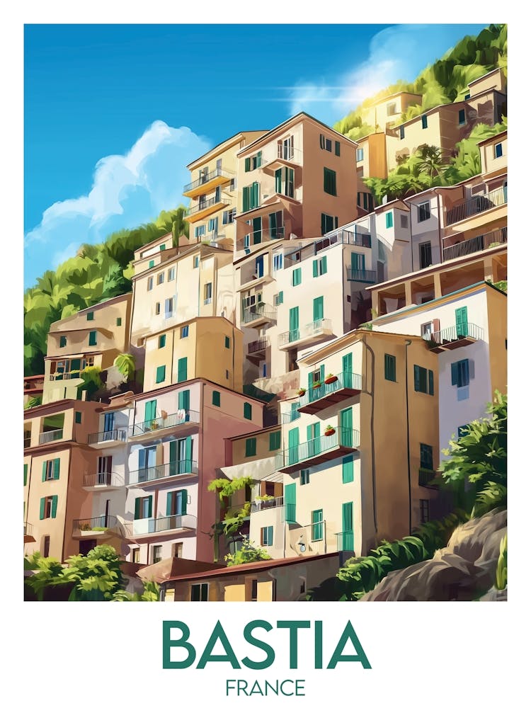 Affiche de voyage Bastia