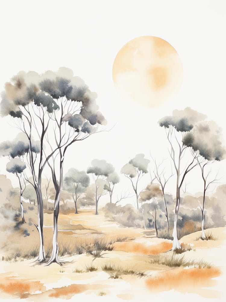 Watercolour Of Great Otway National Park   Victoria Australia 3