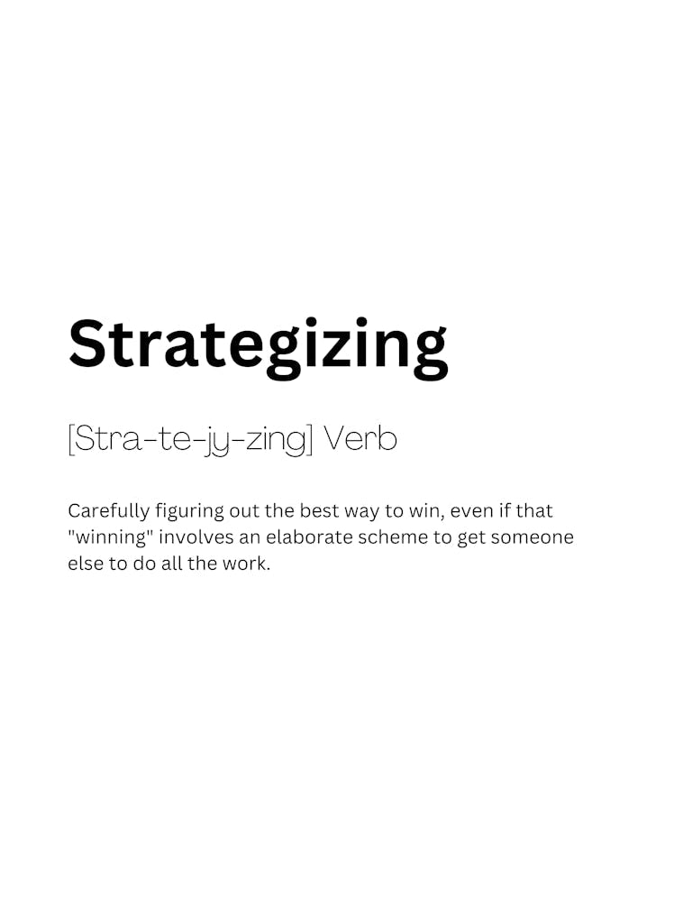 Strategizing Definition Meaning