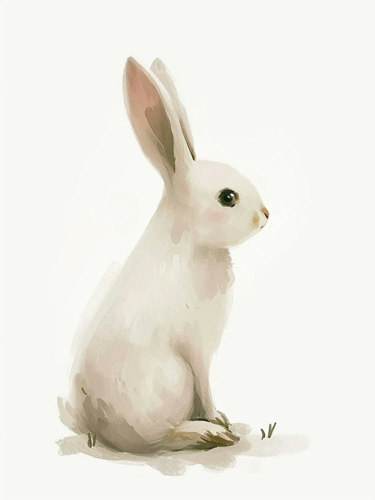 Blanc De Hotot Rabbit Kids Illustration 2