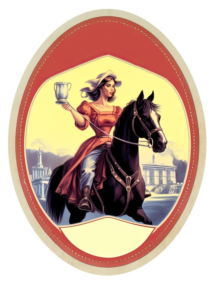 1950w Vintage Cowgirl Label 4