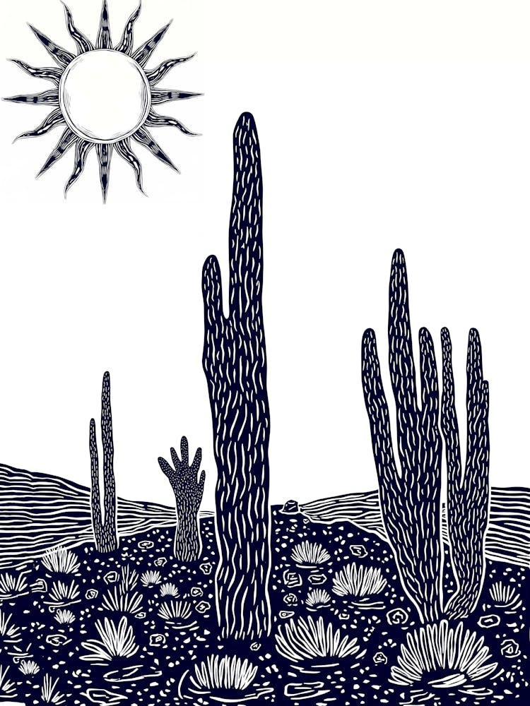 Cactus In The Desert 1
